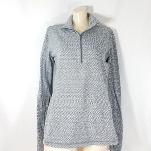 LULULEMON GRAY PATTERNED NYLON RUNNING TOP